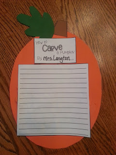 How to Carve a Pumpkin craft activity. Perfect for expository writing around Halloween