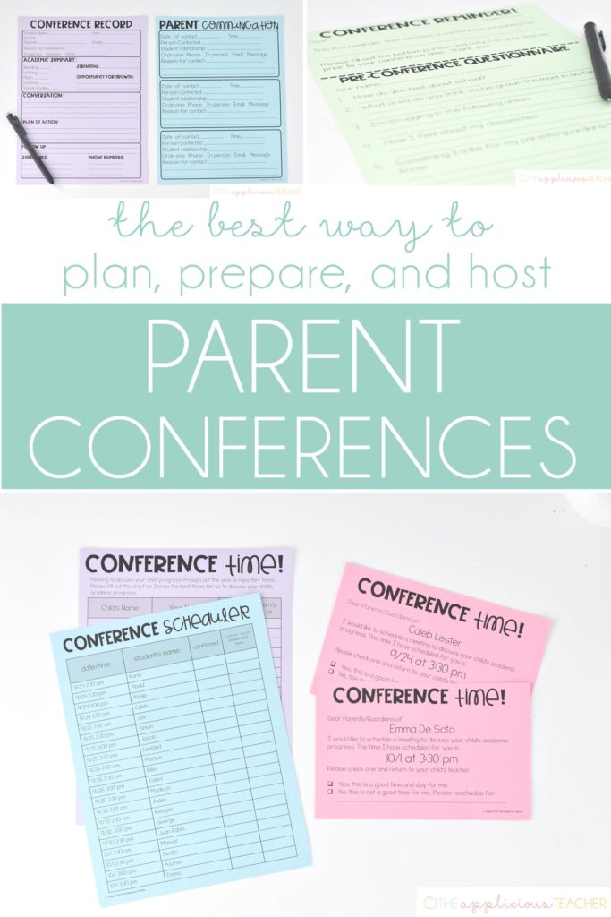 The BEST way to prepare, plan, and host parent conferences this school year- TheAppliciousTeacher.com #parentconferences #parentconferenceforms