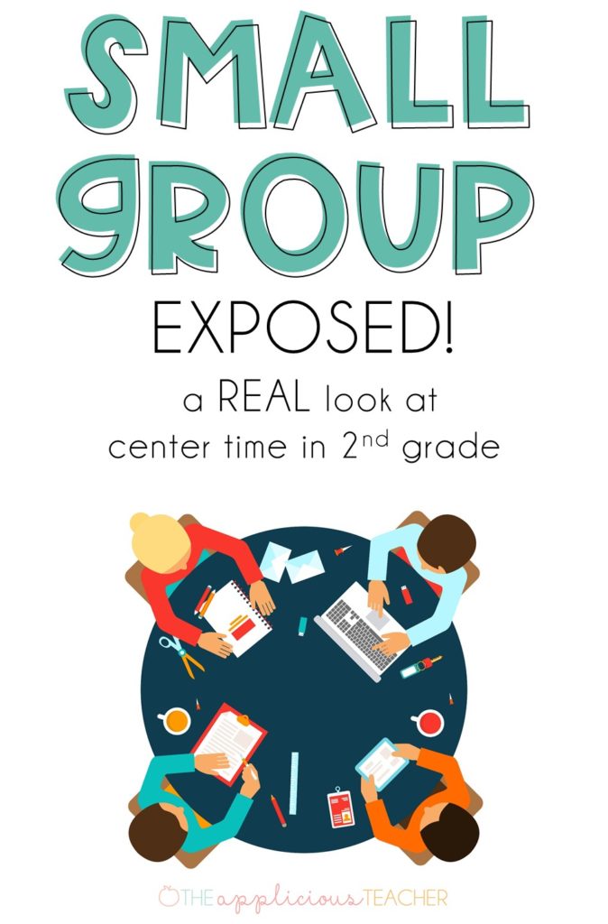 Small group routine for 2nd grade- Ever wondered what another teacher's center time looks like? This post pulls back the curtain on small group and explains how one teacher was able to rework her schedule so that she can see every student, everyday. TheAppliciousTeacher.com