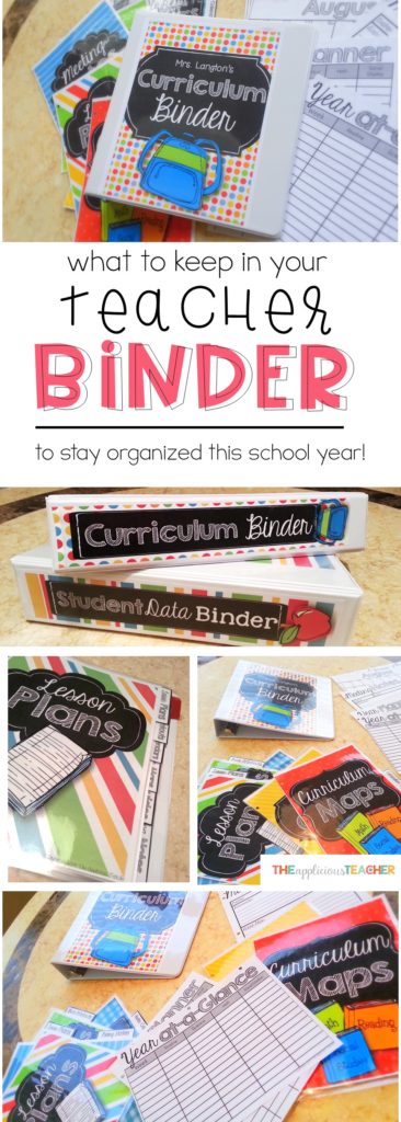 This is a MUST-HAVE for any teacher who wants to save her sanity in the new school year. Learn all about what a Teacher Binder is and what you should have in it to save yourself from end of year stress year after year! TheAppliciousTeacher.com