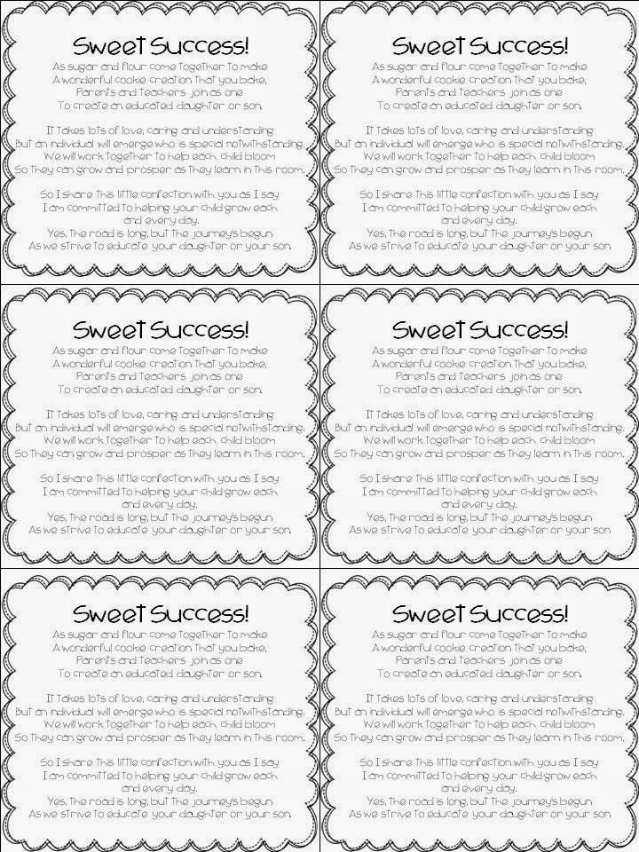 open house cookie poem printable