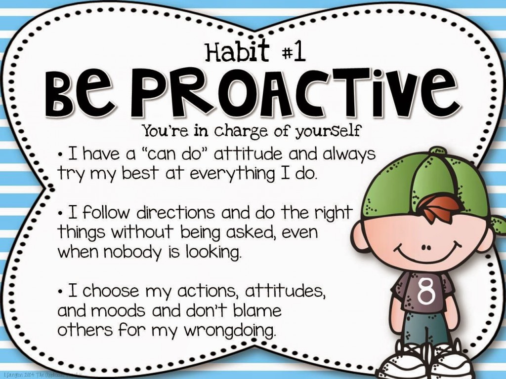 The Leader in Me Posters- Be Proactive