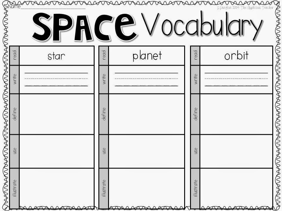 space vocabulary practice