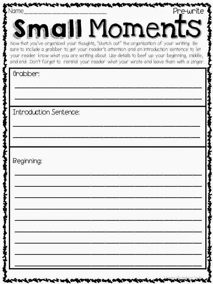 small moments writing graphic organizer