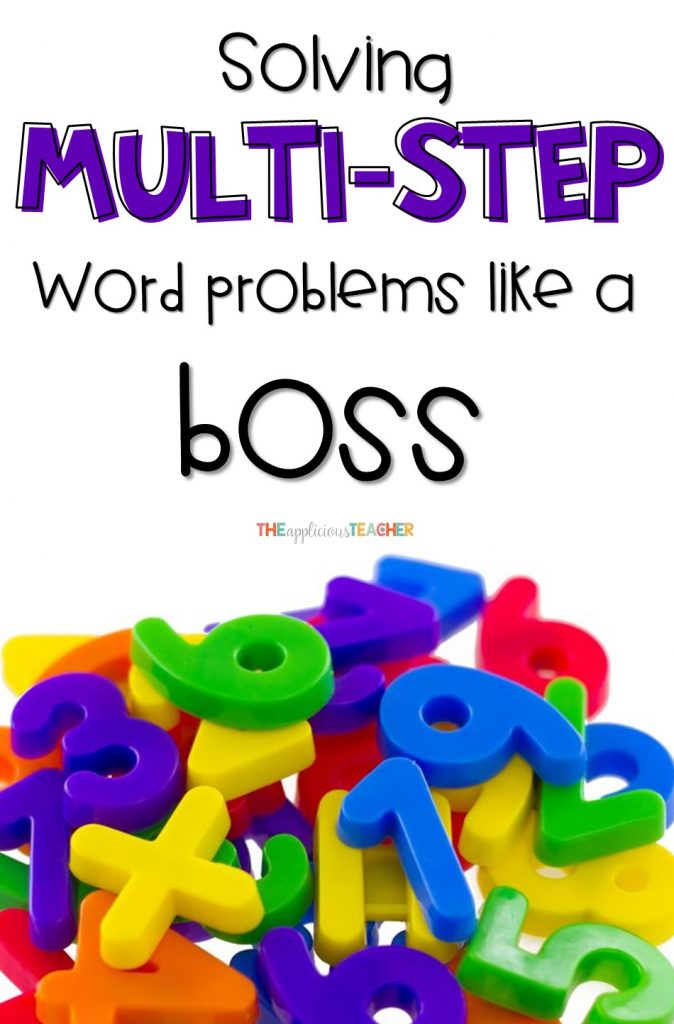 This simple technique makes solving multi step word problems a breeze! I love that the process includes a model, collaboration, and independent practice piece. There's a free printable at the end, too!