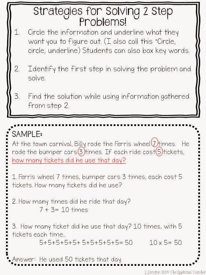 Solving Multi Step Word Problems Like A Boss - keywords for math word problems pdf