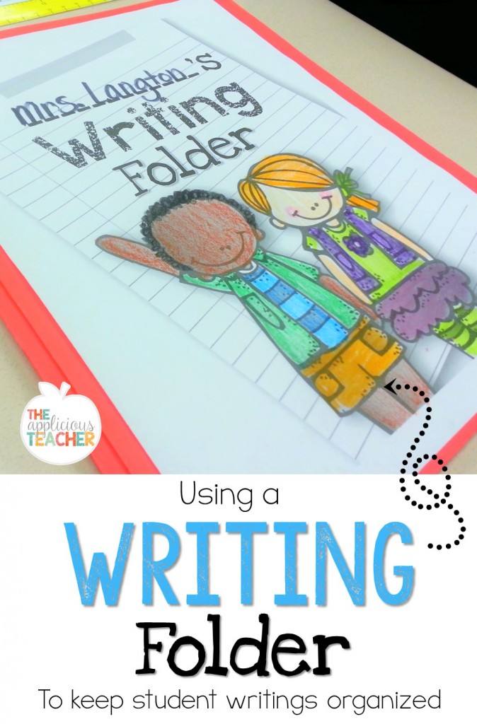 Using a  writing folder to keep student writings organized