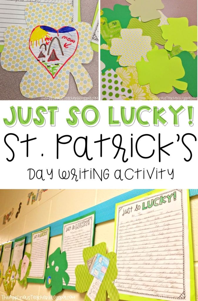 Just so lucky writing activity for St Patricks Day