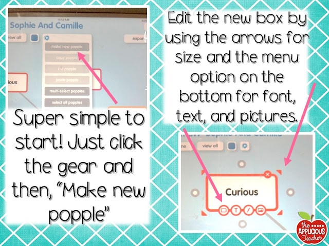 how to make a popple in popplet