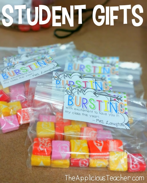 Starburst student gift tags