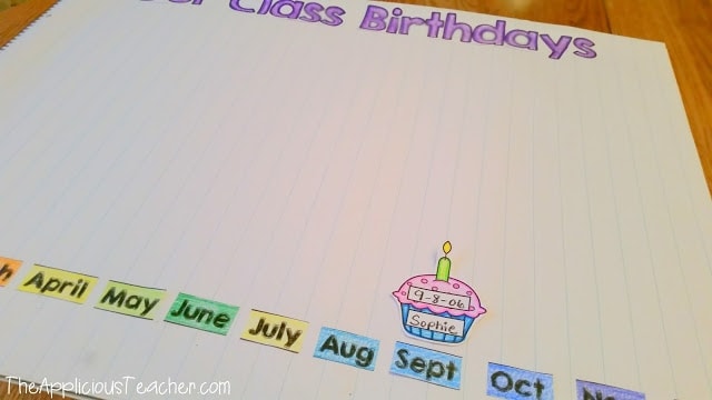 Class Birthday Chart