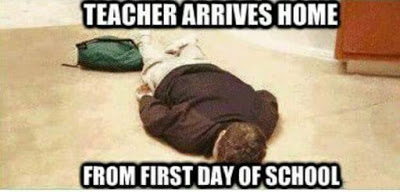 First day of school tired