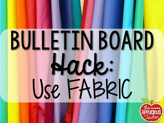 use fabric instead of paper for your bulletin board background