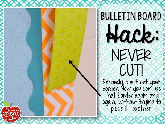 Bulletin board hack: never cut your border