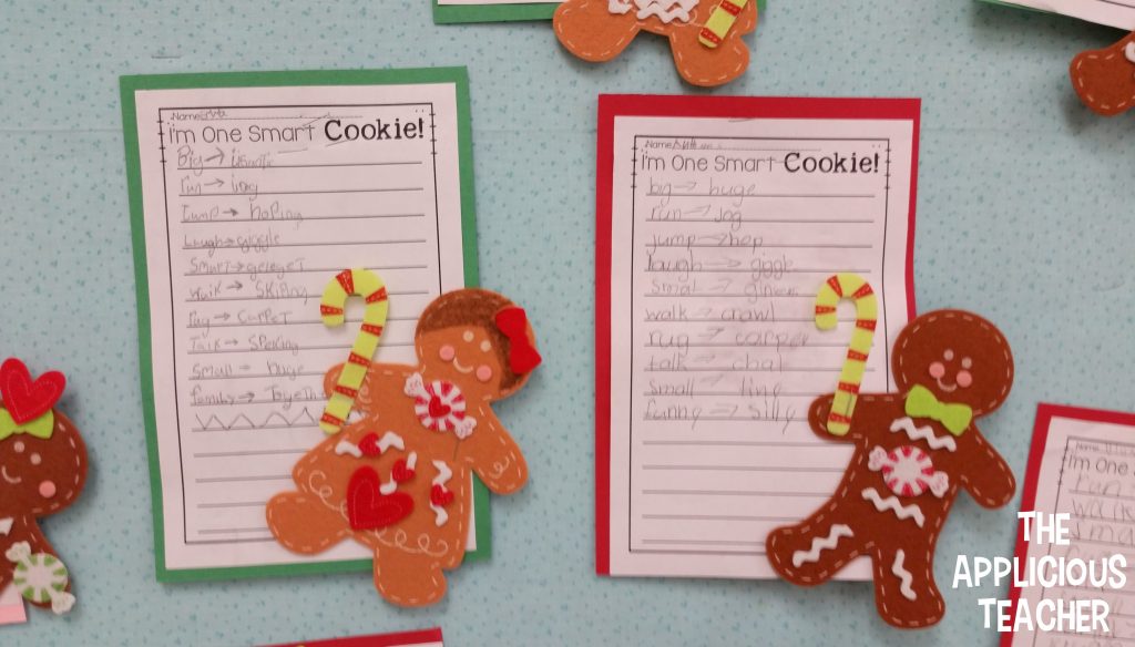 strong word choice gingerbread man activity