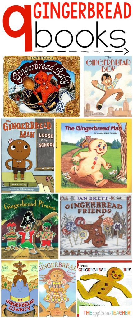 9 of the MUST HAVE books for a gingerbread man unit! 