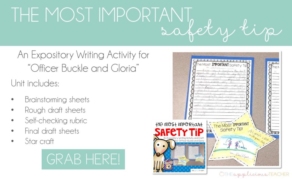 The Most Important Safety Tip writign activity