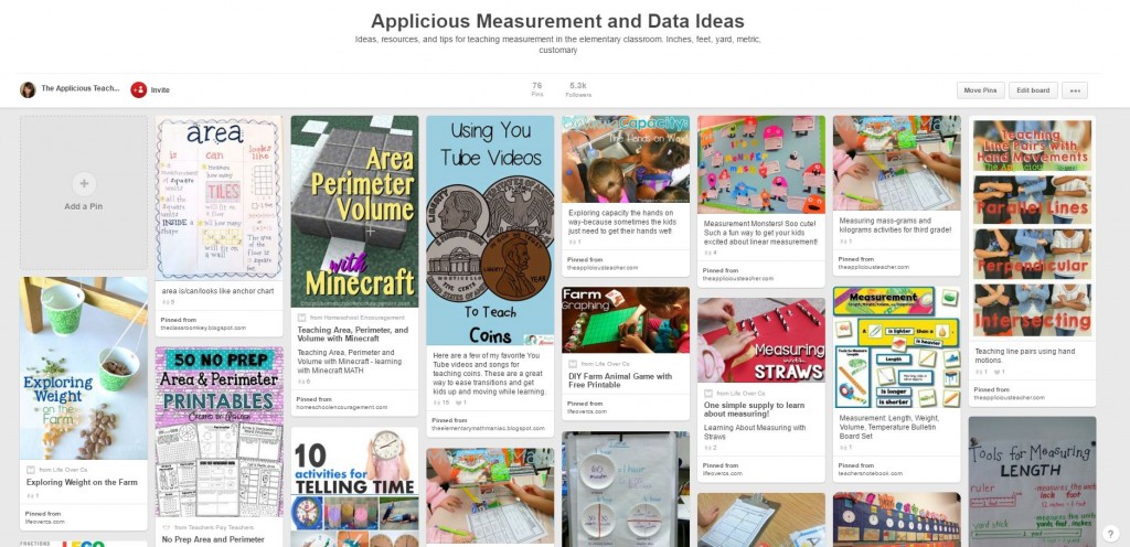 measurement and data activity ideas (pinterest) 