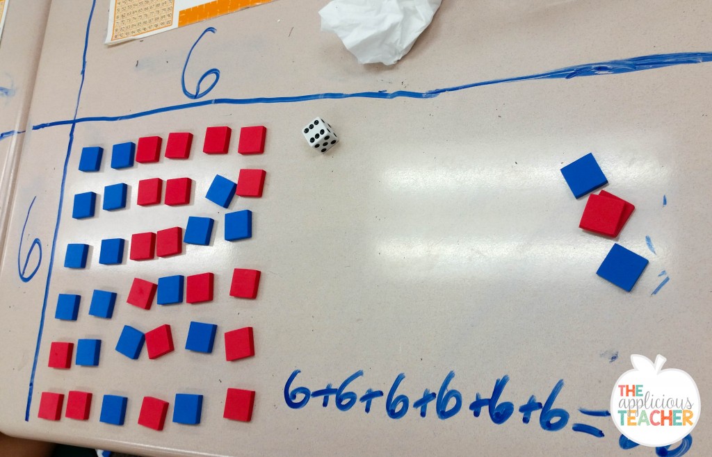 building arrays and relating them to repeated addition