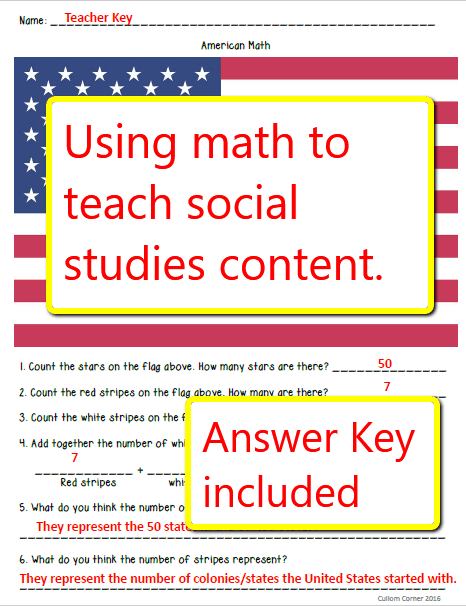 Use math to teach social studies content