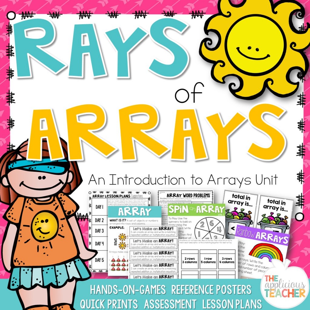 Rays of Arrays unit- A perfect introduction to arrays for second or third grade