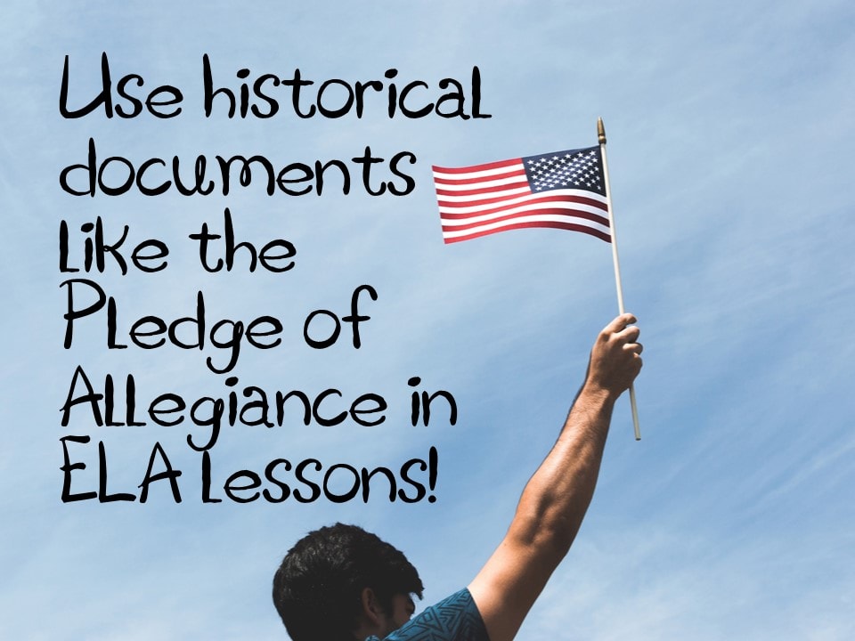 Historical documents can be used during your ELA lessons