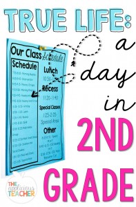 A look at a second grade schedule. Perfect post to answer the question, "What do you DO all day?"