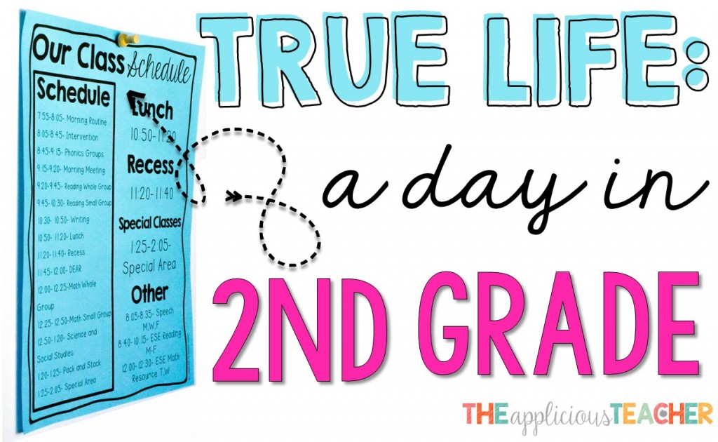 Great post outlining a typical day in second grade schedule
