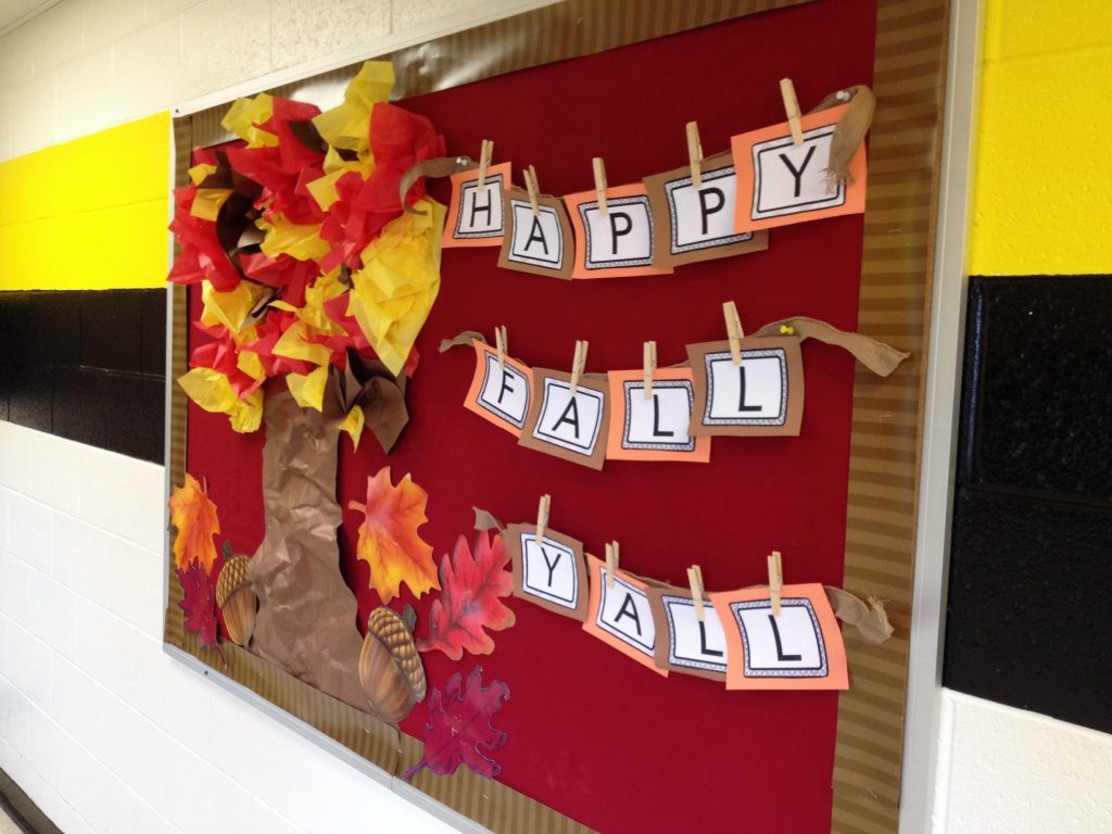 Happy Fall tree bulletin board