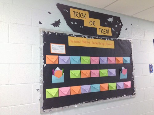 Trick or Treat writing bulletin board