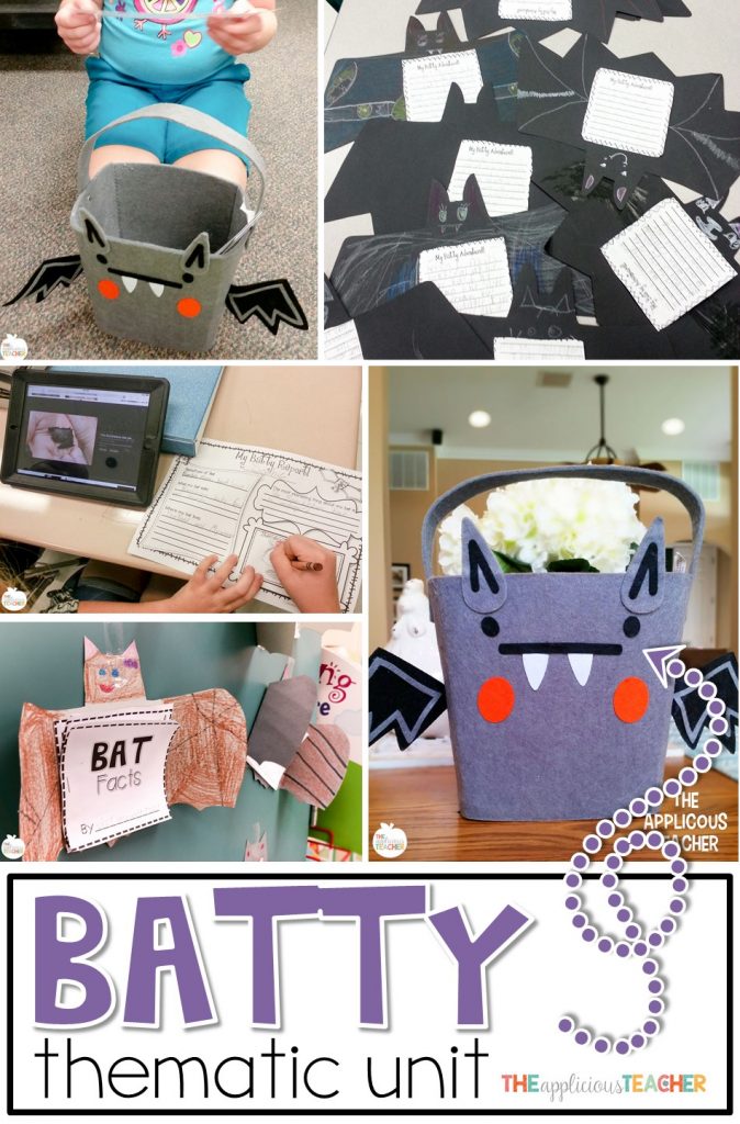 Bat thematic unit and activities- so many great ideas for using bats to engage students around Halloween! Love the bat research reports! 