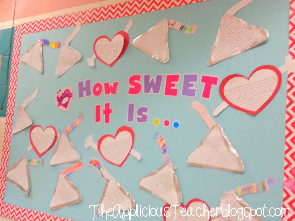 Hershey kiss and heart bulletin board