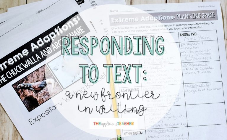 responding to text writing for 3rd 4th 5th grade