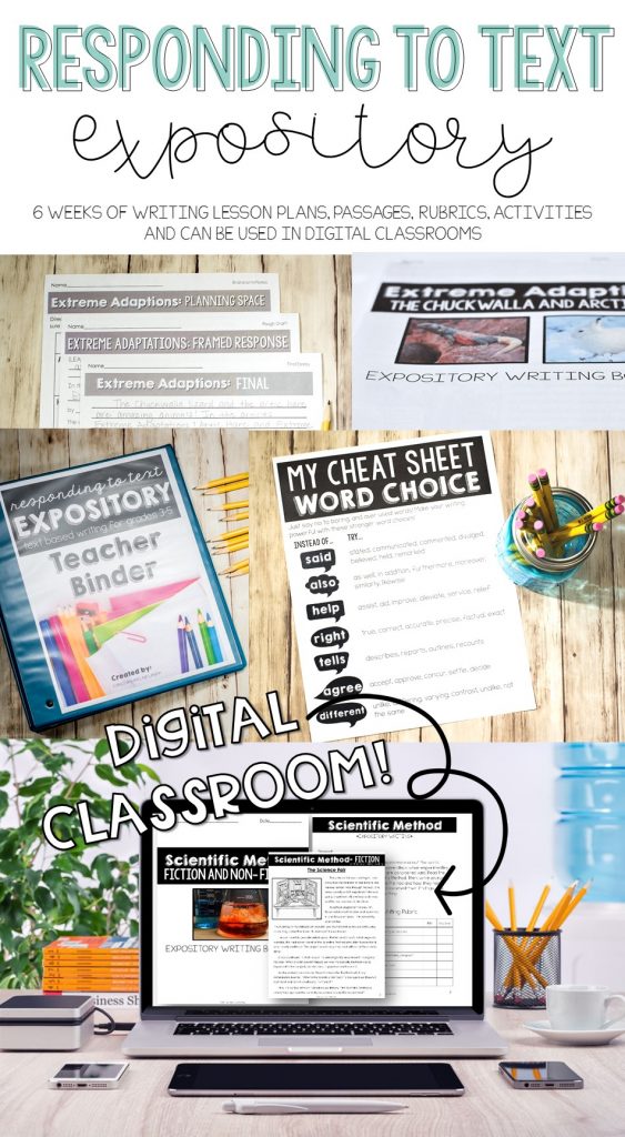 Responding to text digital classroom resources. OMW this is perfect for computer based testing prep!