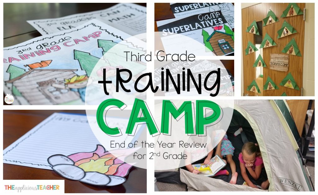 End of the year activities for second grade- Want to get your students ready for third grade? Then send them to third grade training camp. 