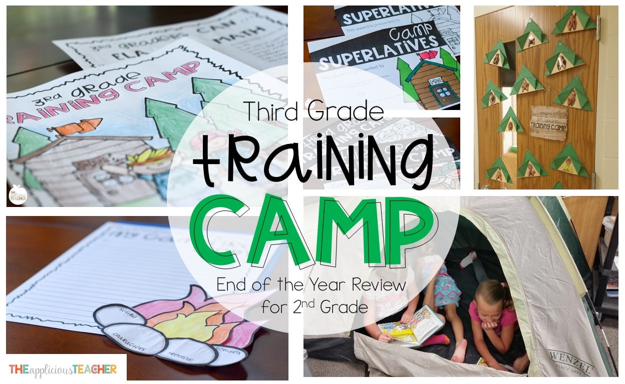 End of the year activities for second grade- Want to get your students ready for third grade? Then send them to third grade training camp.