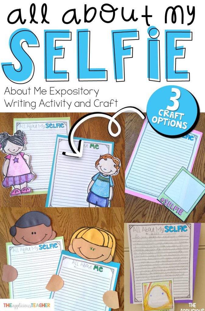 All about my selfie- fun back to school expository writing activity and craft!