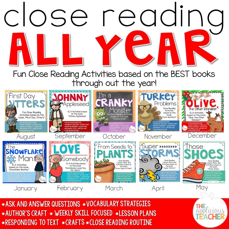 Close reading lesson plans that are perfect for 2nd and 3rd grade. 