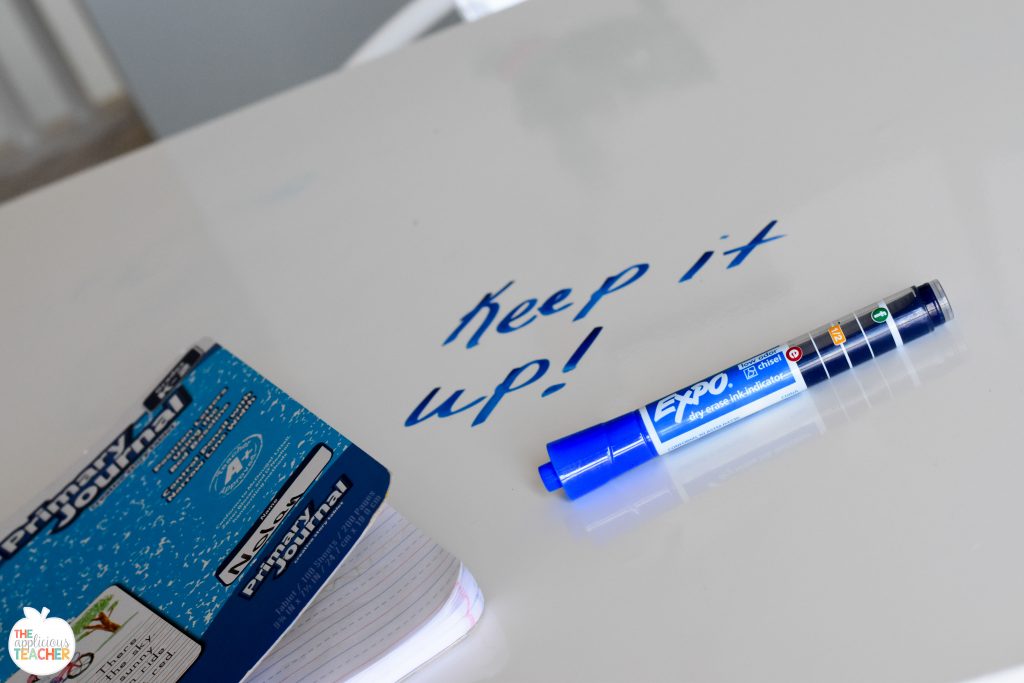 have a shiny table at school? Write on it with dry erase marker