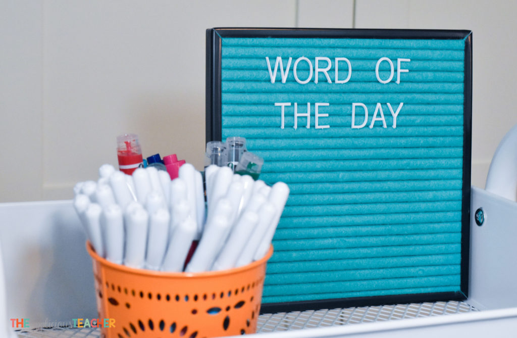 Use your felt letter board to display a word of the day or word of the week