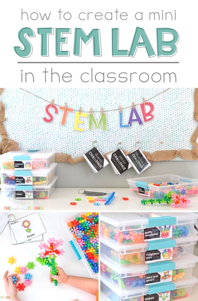 Bring STEM to your classroom everyday with a mini STEM Lab! Great post outlining the in's and out's of creating a unique and curiosity driven space! TheAppliciousTeacher.com