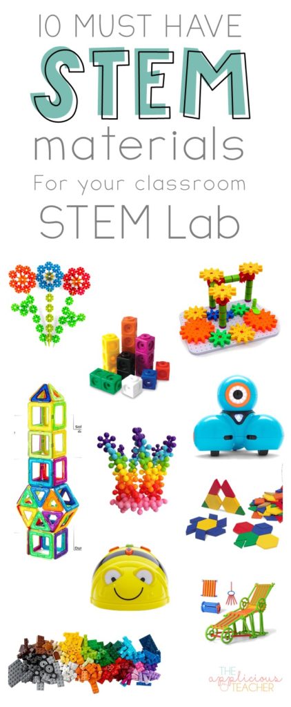 Use these top 10 must-haves to build your classroom STEM lab! TheAppliciousTeacher.com