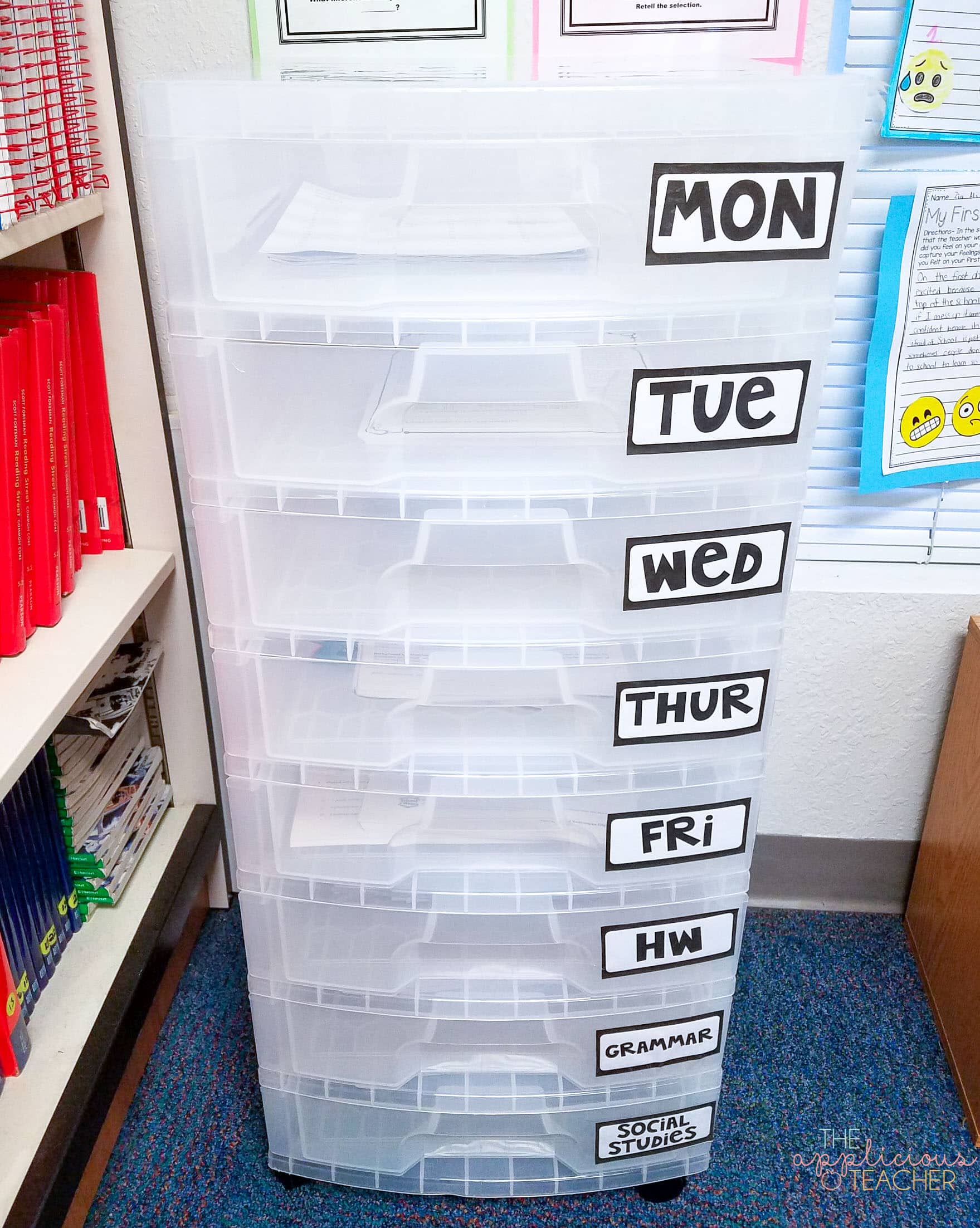 organizing classroom paperwork