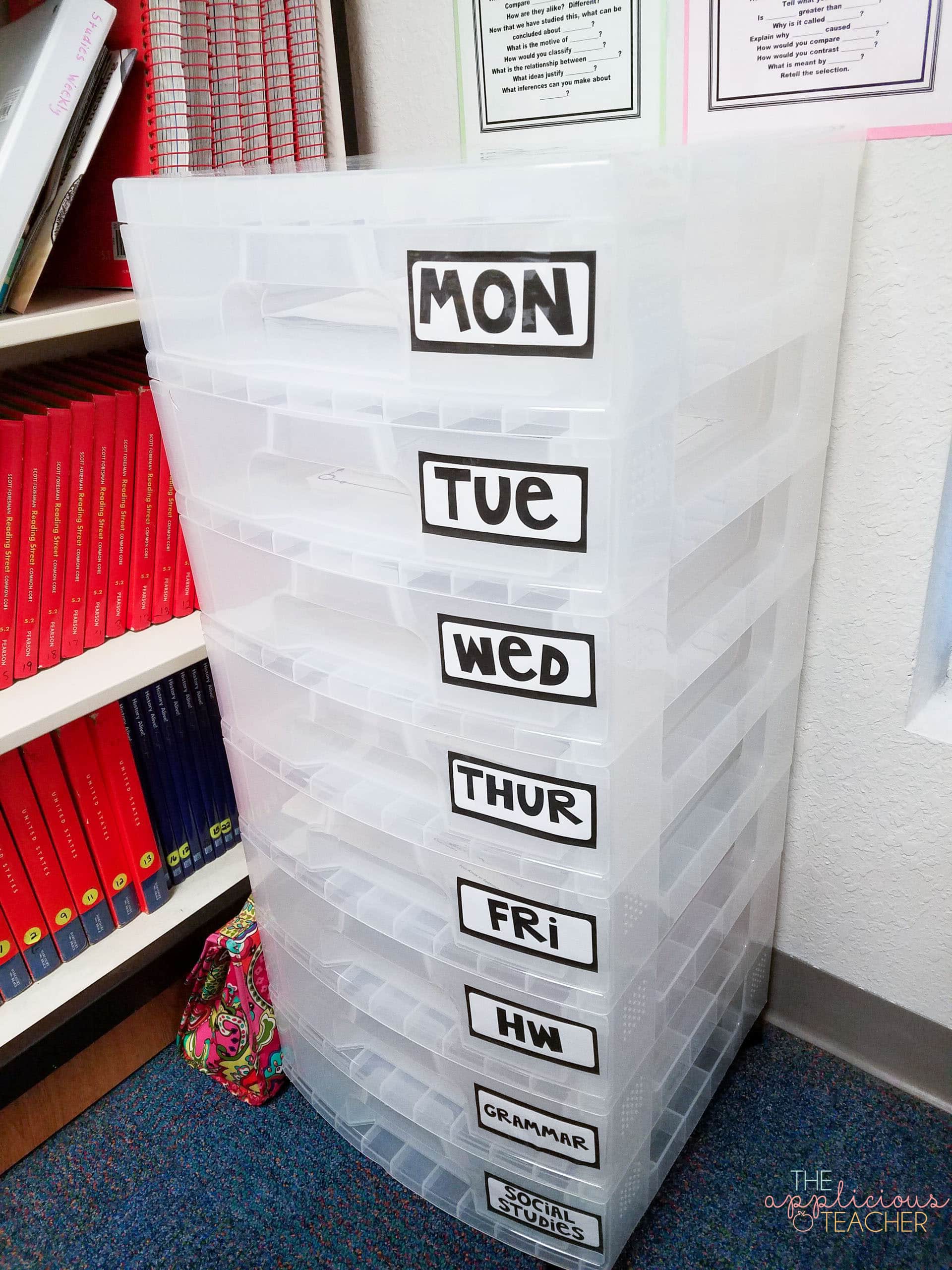 Job chart and weekly drawer organizer-4 - The Applicious Teacher
