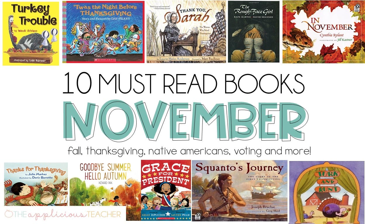 Must Read books for the month of November- Love all these diverse selections! TheAppliciousTeacher.com