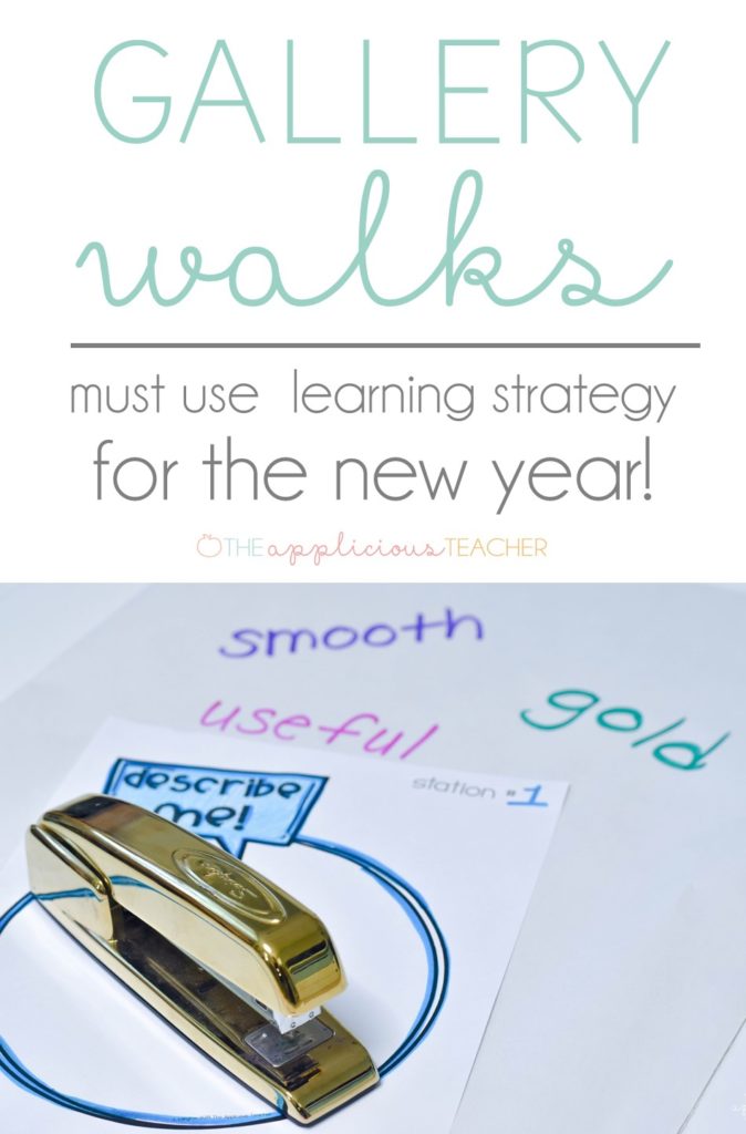Gallery Walks: love this teaching strategy! This post outlines how to use this easy to implement strategy in reading, math, science AND social studies! Theappliciousteacher.com #gallerywalks #teachingstrategy #2ndgradereading #3rdgrademath