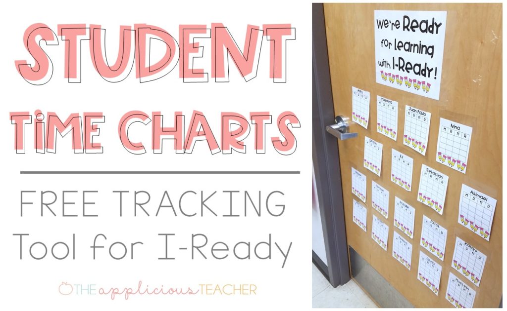 FREE IReady Data Tracking Charts- Love this idea for students to beable to track their time on IReady! TheAppliciouTeacher.com