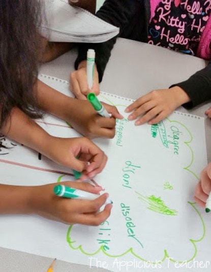 Love this idea for teaching about prefixes! This teacher used a gallery walk style to assess her students on their knowledge of prefixes- TheAppliciousTeacher.com
