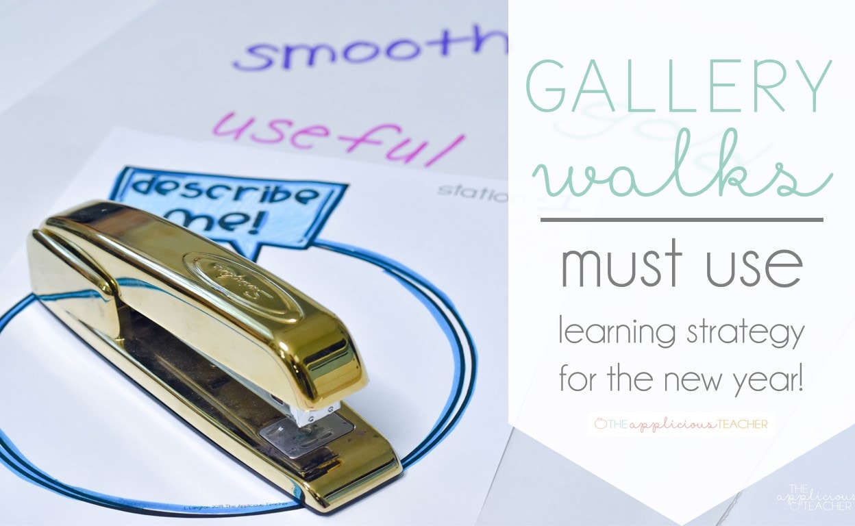 Gallery Walks: Use this easy teaching strategy to build your students vocabulary and math skills! Theappliciousteacher.com