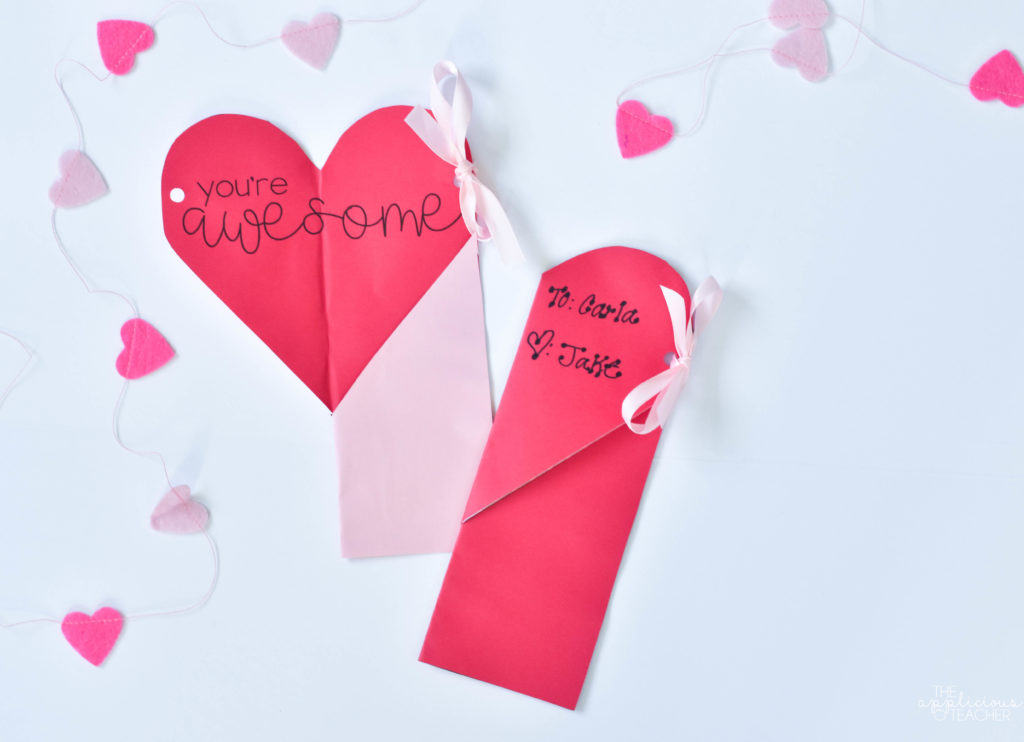 Bookmark Valentine's Day Bookmark Ribbon Bookmark Heart 